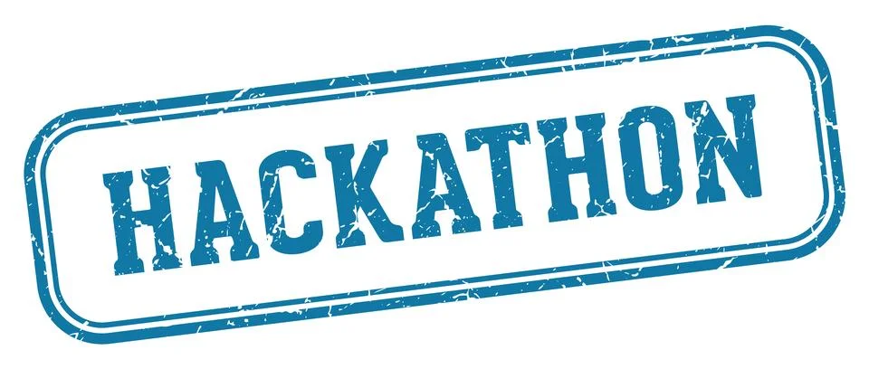 Hackathon stamp. hackathon rectangular stamp on white background 스톡 일러스트