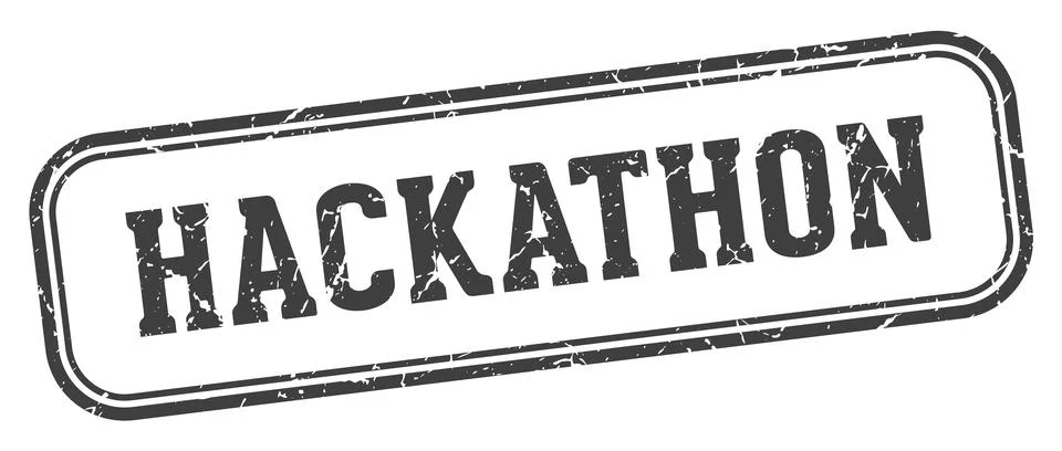 Hackathon stamp. hackathon rectangular stamp on white background 스톡 일러스트