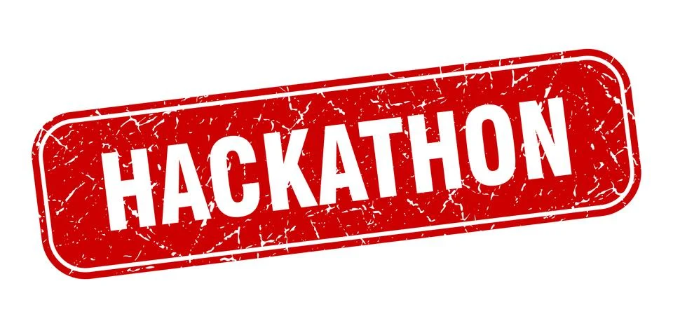 Hackathon stamp. hackathon square grungy red sign Stockillustratie