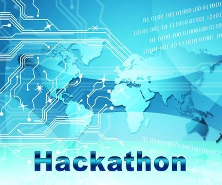 Hackathon Technology Threat Online Coding 2d Illustration Stock Illustration