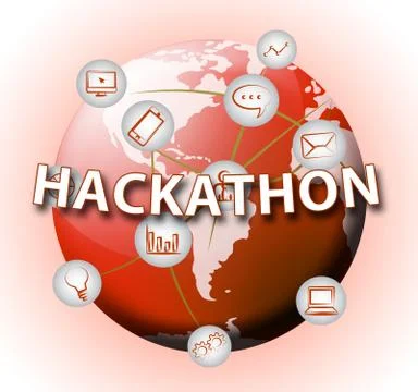 Hackathon Technology Threat Online Coding 3d Illustration Stock Illustration