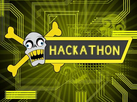 Hackathon Technology Threat Online Coding 2d Illustration Stock Illustration