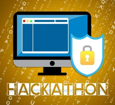 Hackathon Technology Threat Online Coding 2d Illustration Stock Illustration