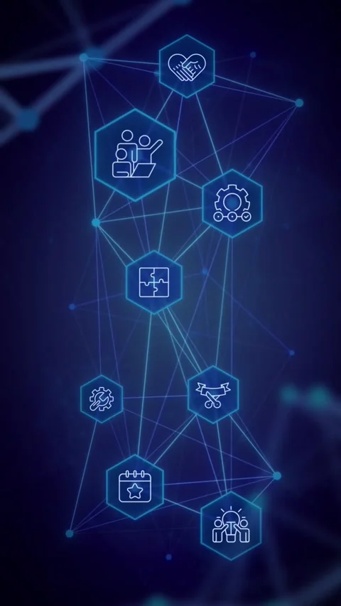 Hackathon vertical animation with line icons Vídeos de archivo 335754138