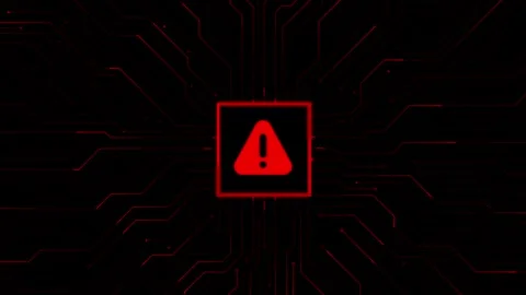 Hacked Alert Cyber Attack on Computer Network Cybersecurity Stock Footage 332751191