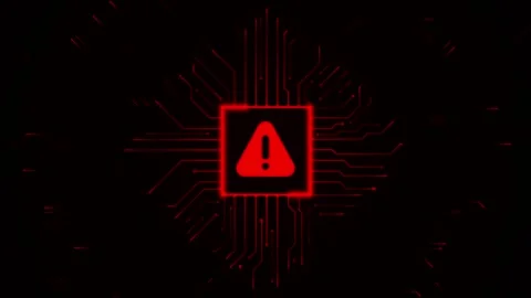 Hacked Alert Cyber Attack on Computer Network Cybersecurity Stock Footage 332751195
