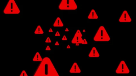 Hacked Alert Cyber Attack on Computer Network Cybersecurity Stock Footage 332751196