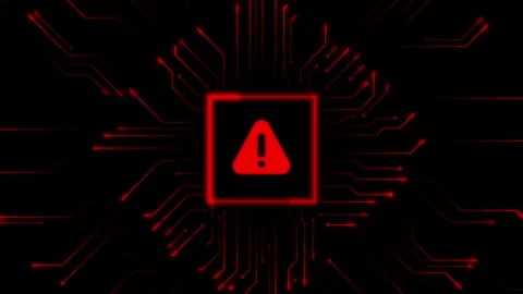 Hacked Alert Cyber Attack on Computer Network Cybersecurity Stock Footage 332751206