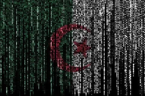 Hacked by Algeria 库存插图