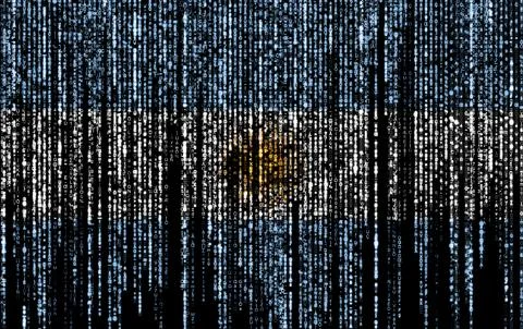 Hacked by Argentina 库存插图