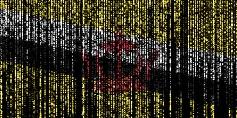 Hacked by Brunei Stock Illustration