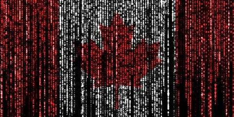 Hacked by Canada Stock Illustration