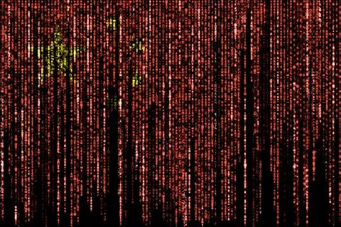 Hacked by China 库存插图