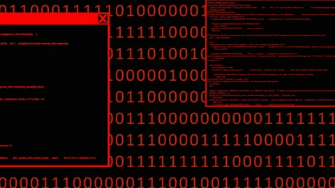 Hacked computer code animation Stock Footage 106132015