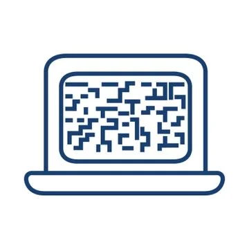 Hacked computer system concept Illustrazione stock