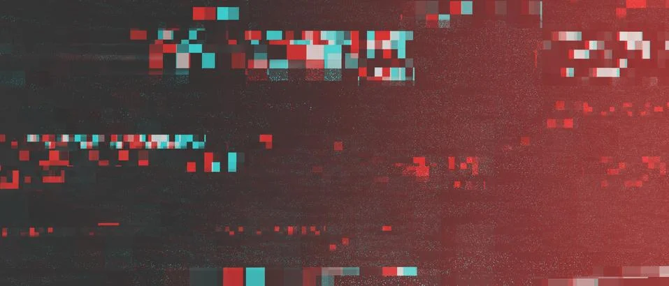 Hacked damaged computer screen Stock Illustration