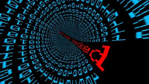 Hacked data tunnel Stock-Illustration