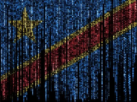 Hacked by the Democratic Republic of the Congo Stock Illustration