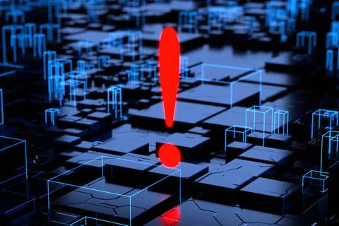 Hacked Error Concept. oncept of attention, danger. Malware. Danger symbol 스톡 사진