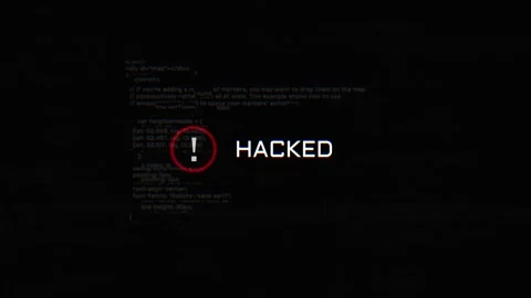 Hacked - Glitch Loop Animation. Video stock 249836788