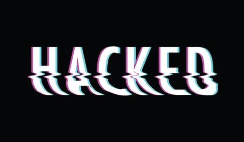 Hacked glitch text Stock Illustration