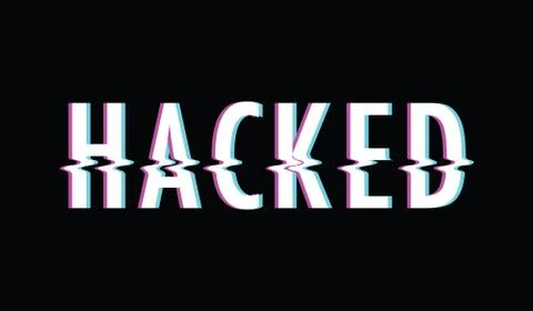 Hacked glitch text Illustrazione stock