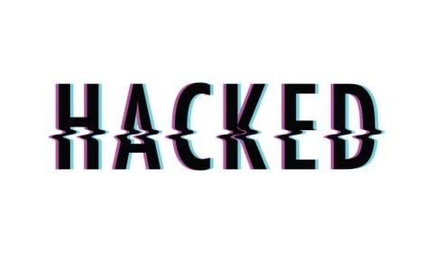 Hacked glitch text Stock Illustration