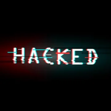 Hacked. Glitched. Abstract Digital Background. Vector Illustrati Stock Illustration