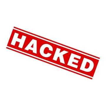 Hacked Letter Rubber Stamp Vector Design Template Stockillustratie
