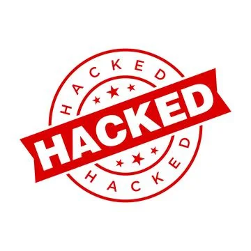 Hacked Letter Rubber Stamp Vector Design Template 스톡 일러스트
