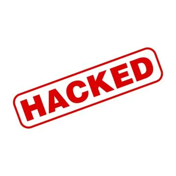 Hacked Letter Rubber Stamp Vector Design Template Stock Illustration