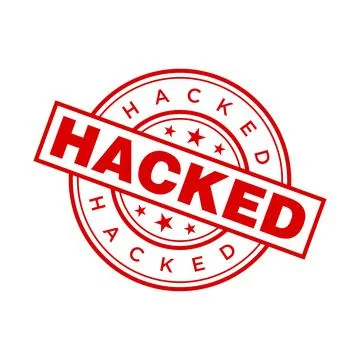 Hacked Letter Rubber Stamp Vector Design Template Stockillustratie
