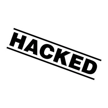 Hacked Letter Rubber Stamp Vector Design Template 스톡 일러스트