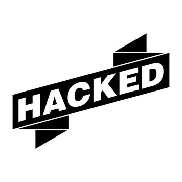 Hacked Letter Rubber Stamp Vector Design Template Stockillustratie