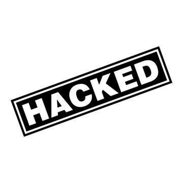 Hacked Letter Rubber Stamp Vector Design Template Stockillustratie