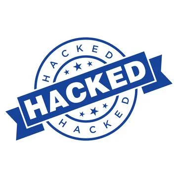 Hacked Letter Rubber Stamp Vector Design Template Stock Illustration