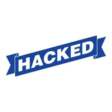 Hacked Letter Rubber Stamp Vector Design Template Stock Illustration