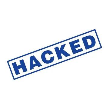 Hacked Letter Rubber Stamp Vector Design Template Stock Illustration