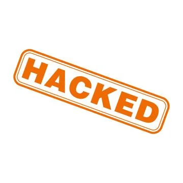 Hacked Letter Rubber Stamp Vector Design Template Stockillustratie