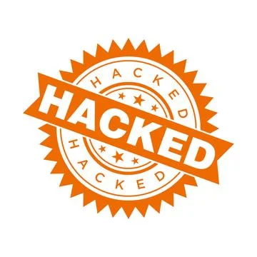 Hacked Letter Rubber Stamp Vector Design Template Stockillustratie