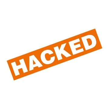 Hacked Letter Rubber Stamp Vector Design Template Stock Illustration