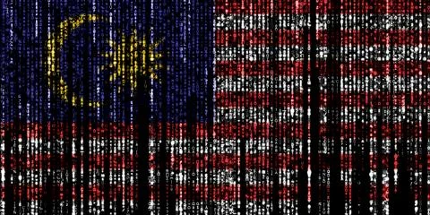 Hacked by Malaysia Illustrazione stock