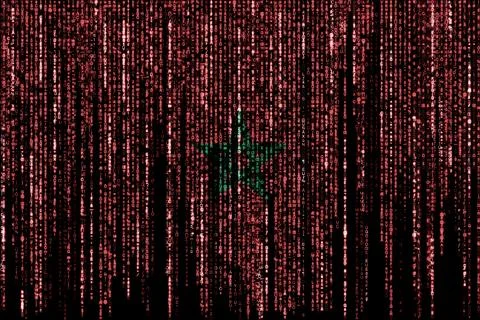 Hacked by Morocco Illustrazione stock