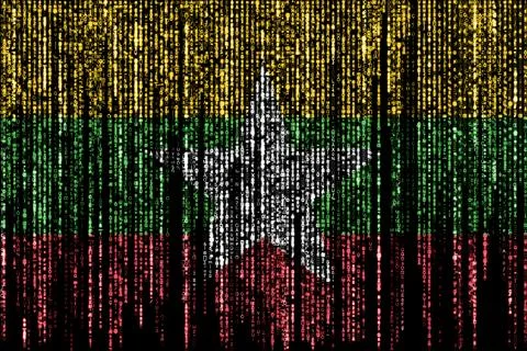 Hacked by Myanmar Stock Illustration