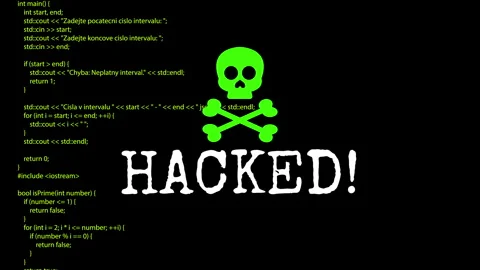 Hacked Notification glitch concept animation Video stock 252888007