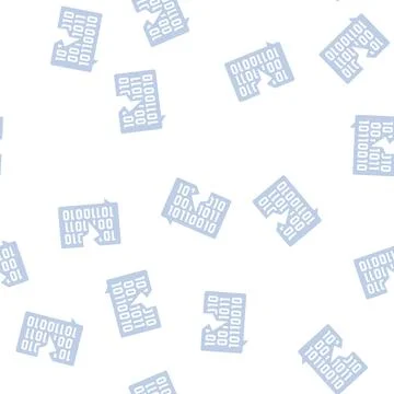 Hacked password binary code glyph seamless pattern Stock Illustration