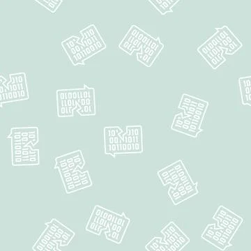 Hacked password binary code line seamless pattern Stock Illustration