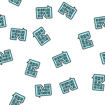 Hacked password binary code vector seamless pattern Stock Illustration