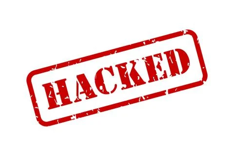Hacked Rubber Stamp Vector Illustrazione stock