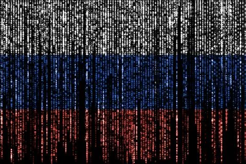 Hacked by Russia Illustrazione stock